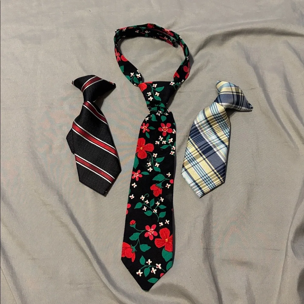 Floral and Plaid Tie Set